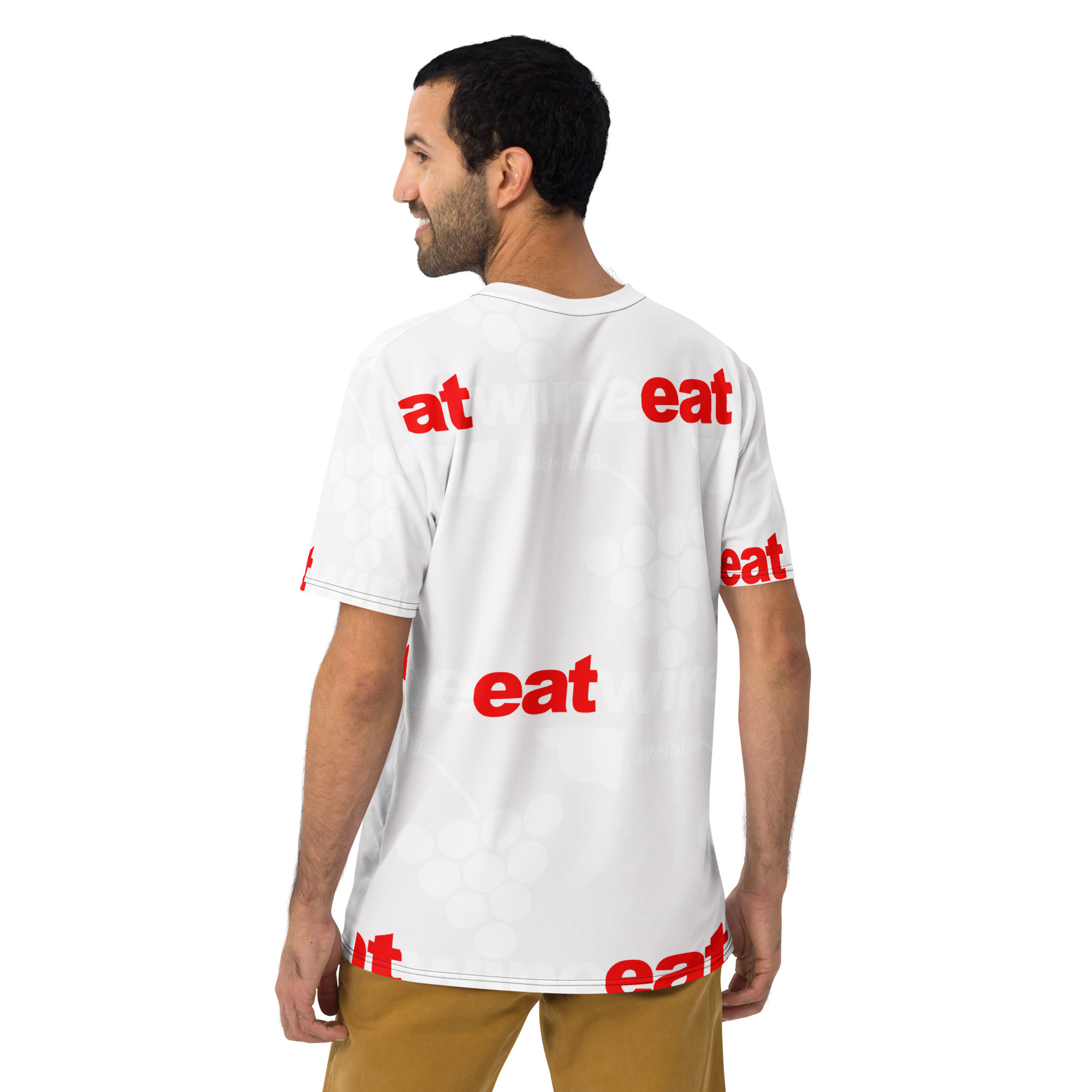 Men's Wine is Food All Over t-shirt - Image 2