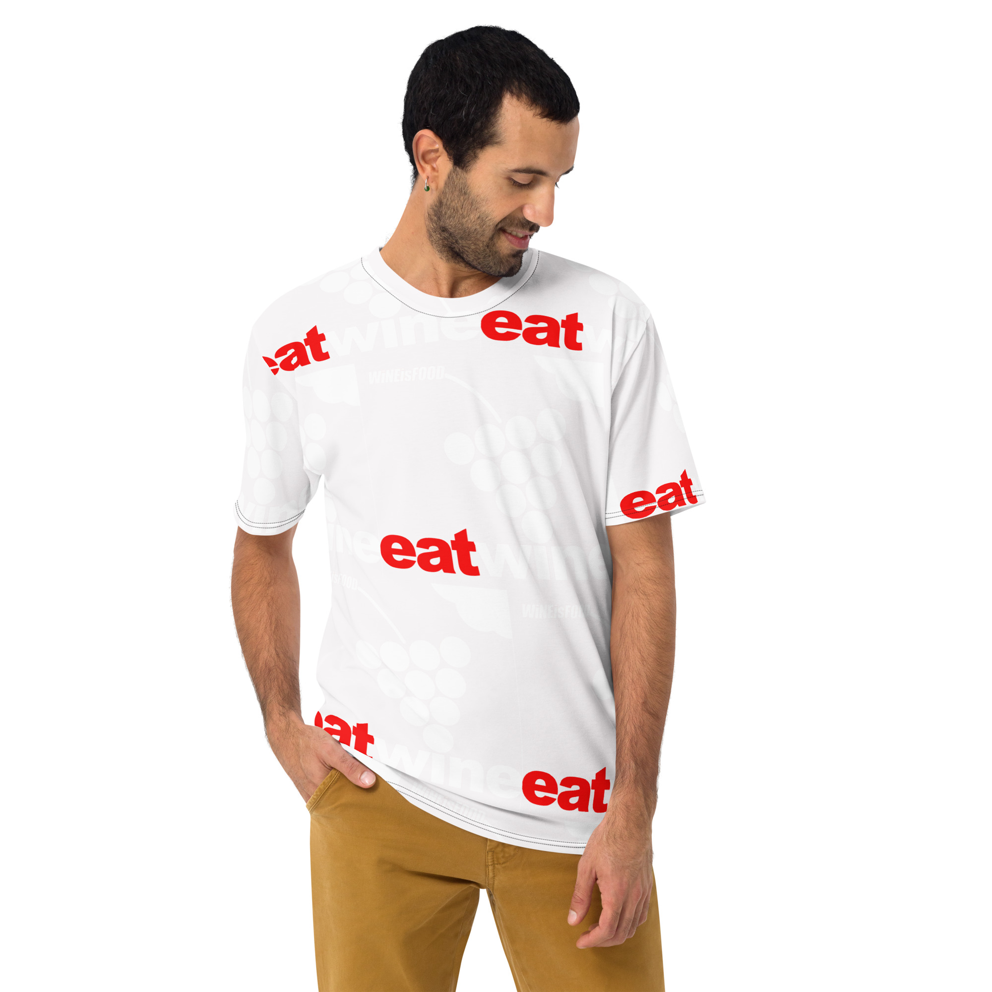 Men's Wine is Food All Over t-shirt