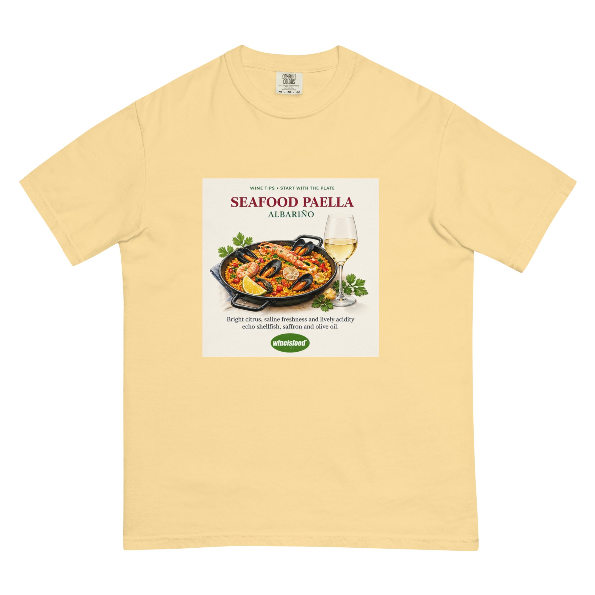 Seafood Paella & Albariño — Start With the Plate Heavyweight T-Shirt