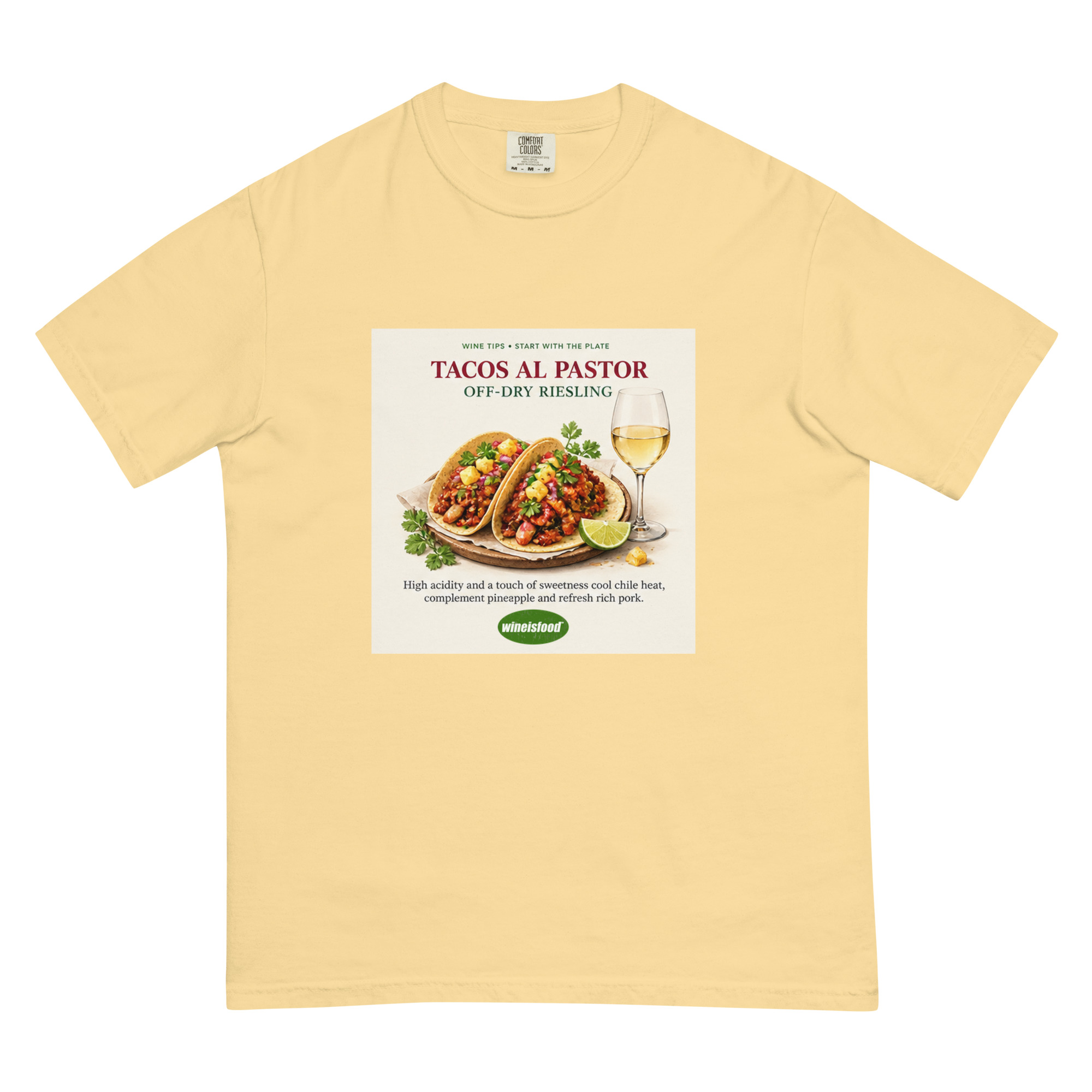 Tacos al Pastor & Off-Dry Riesling — Start With the Plate Heavyweight T-Shirt